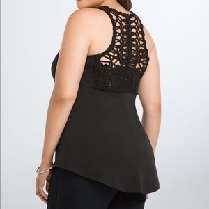 Torrid black braided back tank